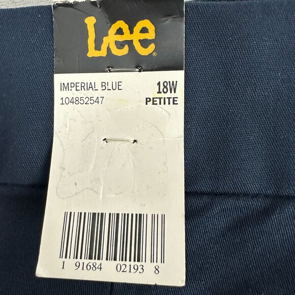 Lee Womens Plus Size Pants 18W Petite Straight Leg Mid-Rise Wrinkle Free - Picture 2 of 8